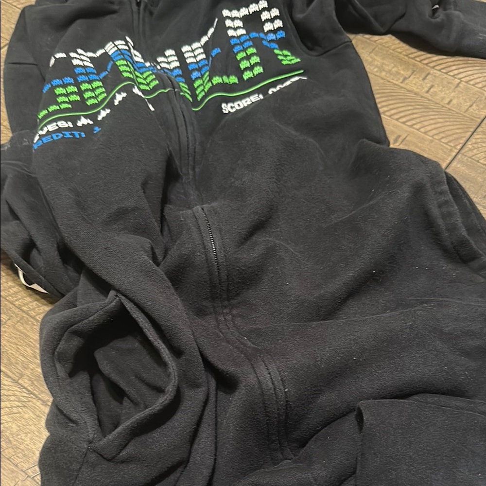 Black Gamer Hooded Onsie 14/16 Youth - Picture 7 of 11